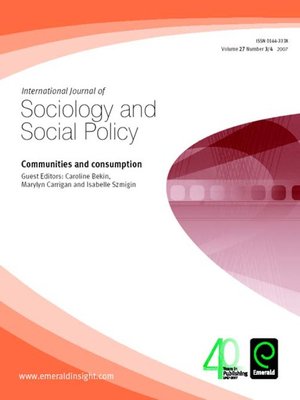 cover image of International Journal of Sociology and Social Policy, Volume 27, Issue 3 & 4